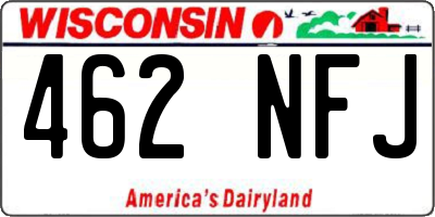 WI license plate 462NFJ