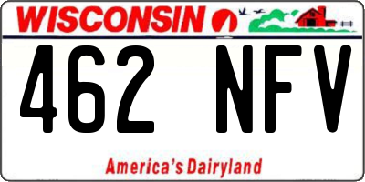 WI license plate 462NFV