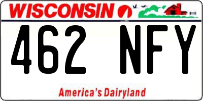 WI license plate 462NFY