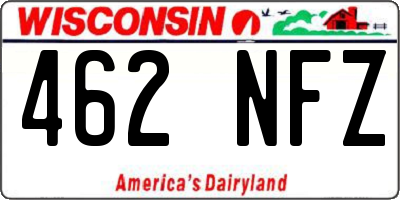 WI license plate 462NFZ