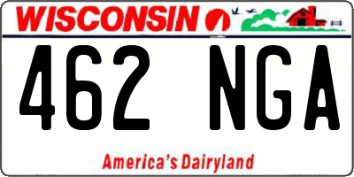 WI license plate 462NGA