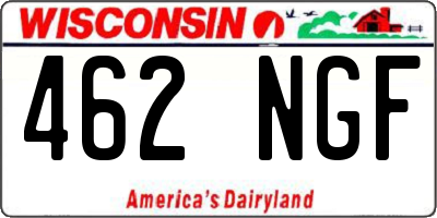 WI license plate 462NGF