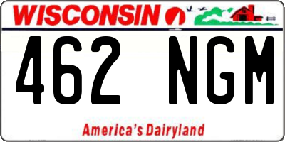 WI license plate 462NGM