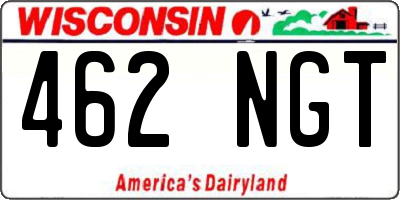 WI license plate 462NGT