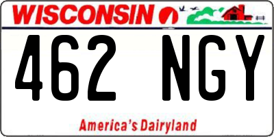 WI license plate 462NGY