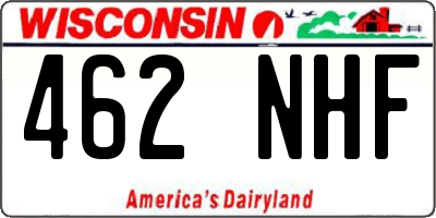 WI license plate 462NHF