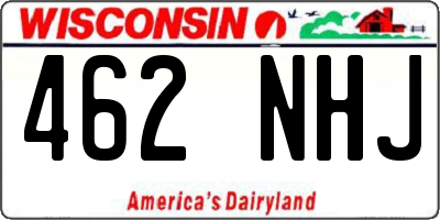WI license plate 462NHJ