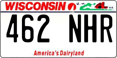 WI license plate 462NHR