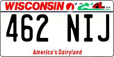 WI license plate 462NIJ