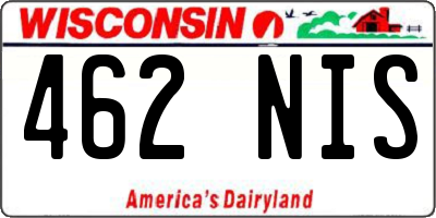 WI license plate 462NIS