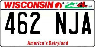 WI license plate 462NJA