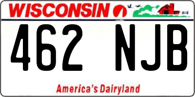 WI license plate 462NJB