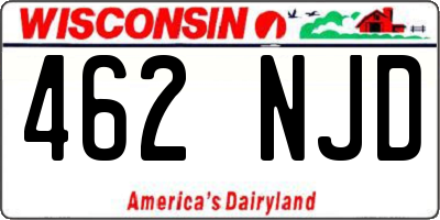 WI license plate 462NJD