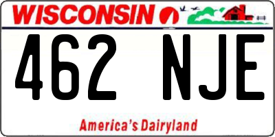 WI license plate 462NJE