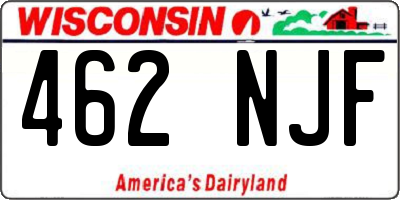 WI license plate 462NJF