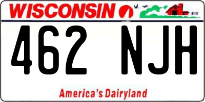 WI license plate 462NJH