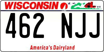 WI license plate 462NJJ