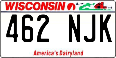 WI license plate 462NJK