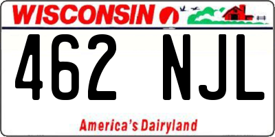 WI license plate 462NJL