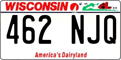 WI license plate 462NJQ