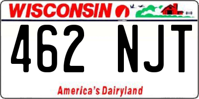 WI license plate 462NJT