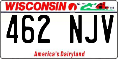 WI license plate 462NJV
