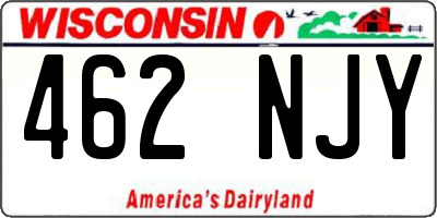 WI license plate 462NJY