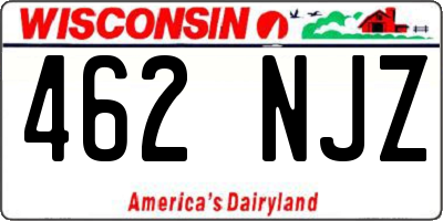 WI license plate 462NJZ