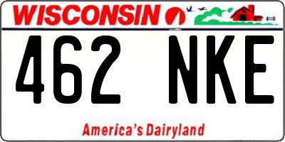 WI license plate 462NKE