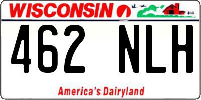 WI license plate 462NLH