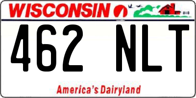 WI license plate 462NLT
