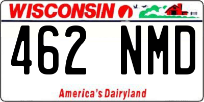 WI license plate 462NMD
