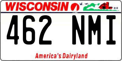WI license plate 462NMI