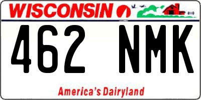 WI license plate 462NMK