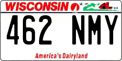 WI license plate 462NMY