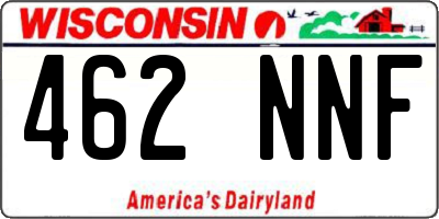 WI license plate 462NNF