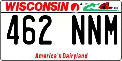 WI license plate 462NNM