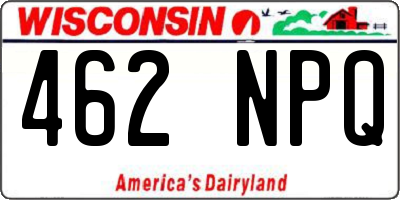 WI license plate 462NPQ