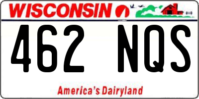 WI license plate 462NQS