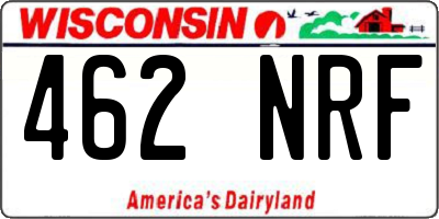 WI license plate 462NRF