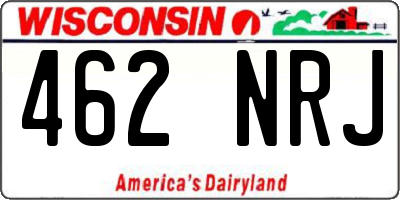 WI license plate 462NRJ