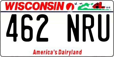 WI license plate 462NRU