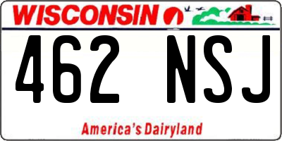 WI license plate 462NSJ