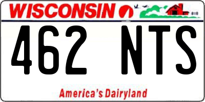 WI license plate 462NTS