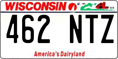WI license plate 462NTZ