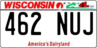 WI license plate 462NUJ