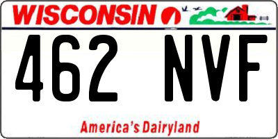 WI license plate 462NVF