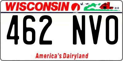 WI license plate 462NVO