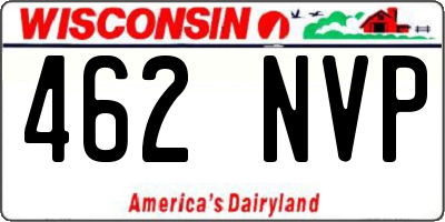 WI license plate 462NVP