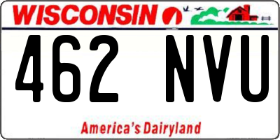 WI license plate 462NVU